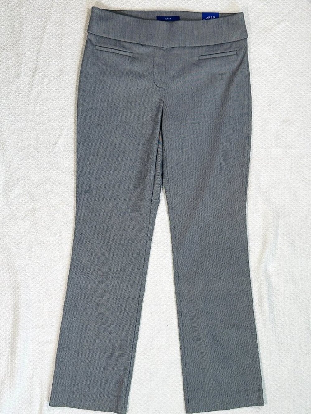 Apt 9 Brynn Bootcut Dress Pants NWT Size 10 Navy White Tweed Mid Rise